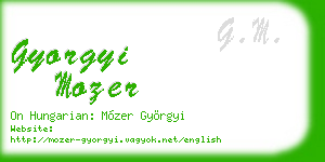 gyorgyi mozer business card